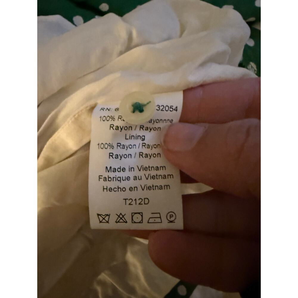 Green Polka Dot Dress By 11-1-Tylho Size Small - Picture 5 of 7